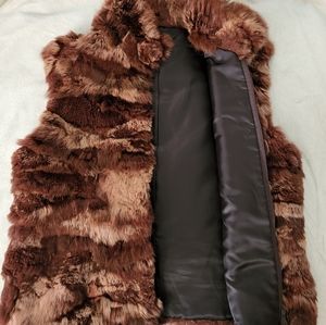 Women's Leather Fur Sleeveless Vest